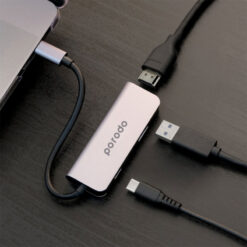 Alternative view of Porodo 3 in 1 Aluminum USB-C Hub