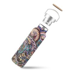 Green Lion Pattern Stainless Steel Water Bottle 600ml