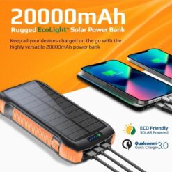 Alternative view of Promate Rugged EcoLight Solar Power Bank 20000mAh