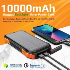 Alternative view of Promate 10000mAh Rugged EcoLight™ Solar Power Bank