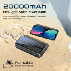 Alternative view of Promate 20000mAh EcoLight Solar Power Bank
