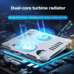 Laptop Foldable Stand Dual Fan Aluminum Alloy V4 - Image 4