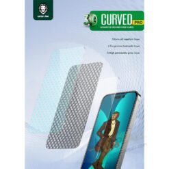 Alternative view of iPhone 14 Plus Green Lion 3D Curved Pro 9H Tempered Glass