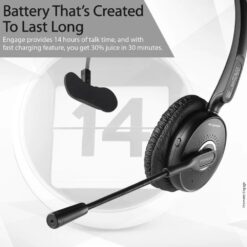 Promate Engage HD Voice Clarity Over Ear Mono Earphone - Image 6