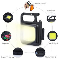 Alternative view of Green Lion Keychain Flashlight 300LM