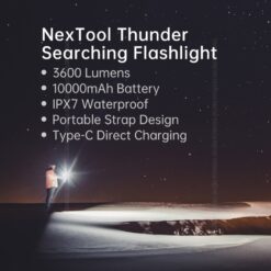 Alternative view of NexTool 3600 Lumens Thunder Searching Flashlight
