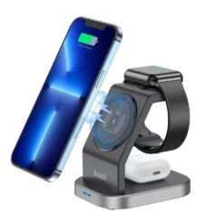 Budi 3 in 1 Magnetic Wireless Charging Stand