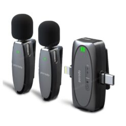 Porodo Lavalier Microphone Dual Mic Dual Connector