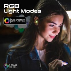 Alternative view of Promate LumiBuds-C Wired RGB Earphones