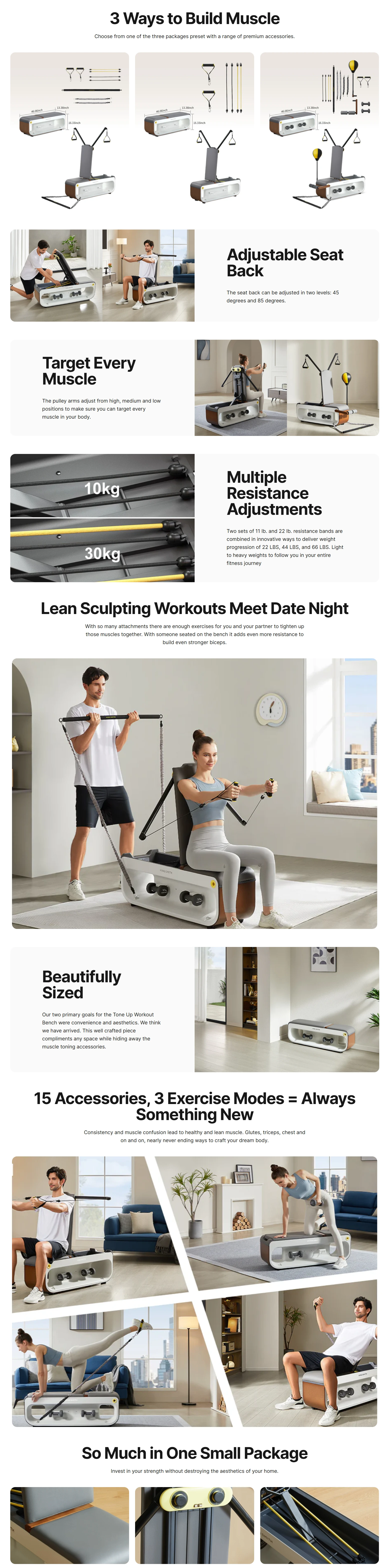 Kingsmith Workout Bench – Multi Functional Adjustable Design – KingSmith Official