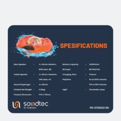 Porodo Soundtec Disco LED Light Floating Waterproof Speaker - Image 5