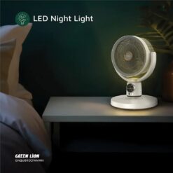 Alternative view of Green Lion Quad Flex Fan Rechargeable 8-Inch 3-Blade