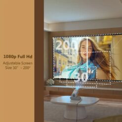 Home 343 Alternative view of Porodo Lumacast Smart Full HD Projector Auto Focus & Keystone