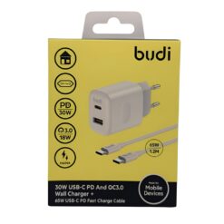 Budi 30W USB-C Wall Charger + 65w USB-C Cable - Image 2