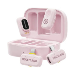 Hollyland LARK A1 Wireless Microphone - Combo USB-C Version & Lightning Version, Pink