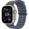 Apple Watch Ultra 3 Ocean Band Natural Titanium Anchor Blue