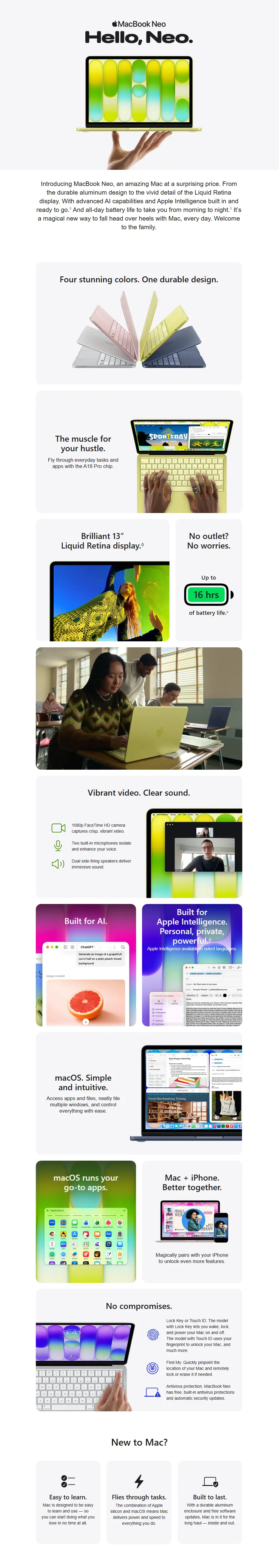 MacBook Neo Marketing Page – iSTYLE Lebanon