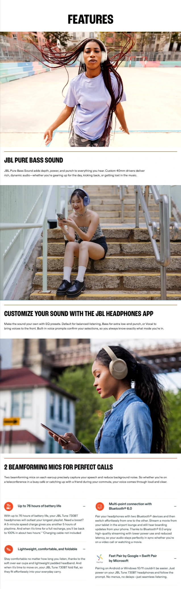 JBL Tune 730BT Headphones