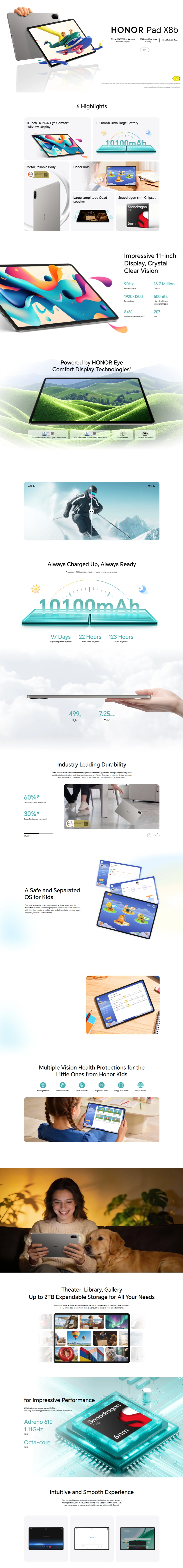 HONOR Pad X8b - Features and Performance