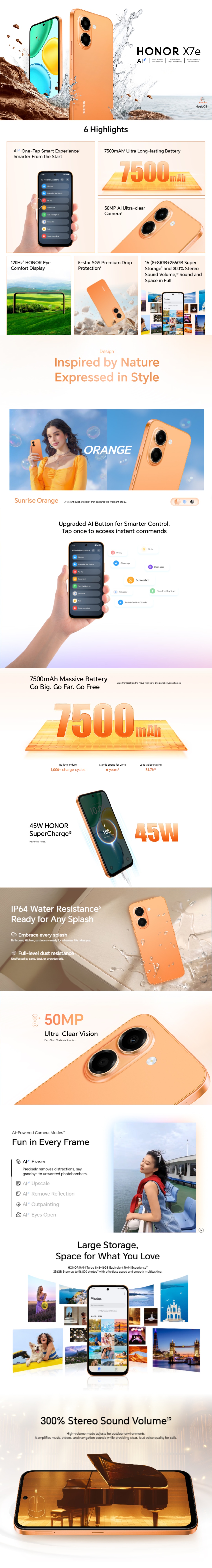 Honor X7e - Smartphone