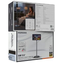 Alternative view of Porodo Surf 21.5" Portable Smart Monitor with 27000mAh Battery Capacity