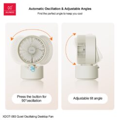 Alternative view of Xundd XDOT-083 Oscillating Quiet Desktop Fan