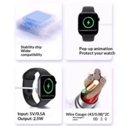 YESIDO 1m 2.5W Fast Charging Cable for Apple Watch - Image 3