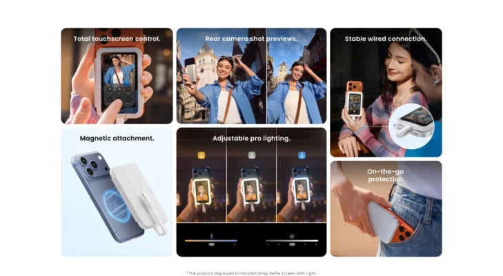 Insta360 Snap Selfie Screen With Light