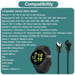 Alternative view of USB-C Charger Cable for Garmin Watches