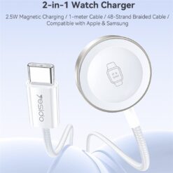 Alternative view of Yesido DS42 Wireless Watch Charger for Samsung Galaxy Watches and iPhone Watches