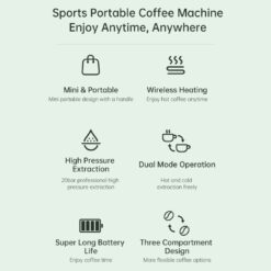 YESIDO EC30 Portable Espresso Coffee Machine 20Bar 15 YESIDO EC30 Portable Espresso Coffee Machine 20Bar - Image 6