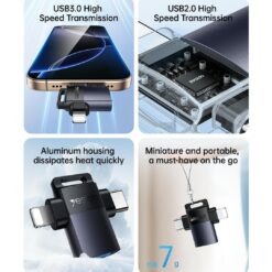 Yesido GS35 Otg Adapter USB A to type C and Lightning - Image 12