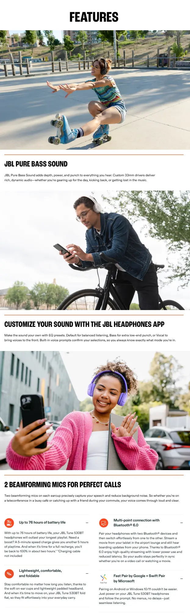 JBL Tune 530BT Headphone 8 JBL Tune 530BT Headphone