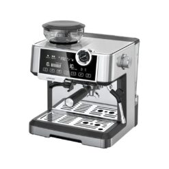 Alternative view of Lepresso Dual Boiler Espresso Machine with Conical Grinder & Pressure Gauge