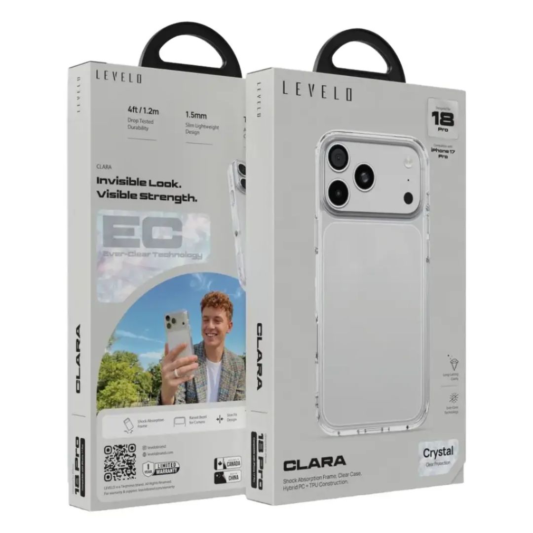 Levelo Clara Clear Case for iPhone 18 Pro / 17 Pro 4 Levelo Clara Clear Case for iPhone 18 Pro / 17 Pro - Image 2