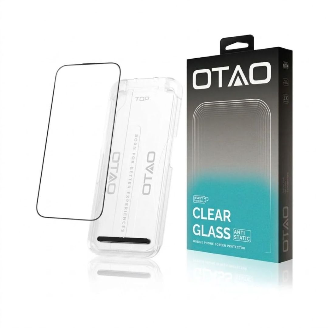 OTAO Clear Glass Anti Static Screen Protection For iPhone 16 Pro Max 3 Screen Protector iPhone 17 Pro