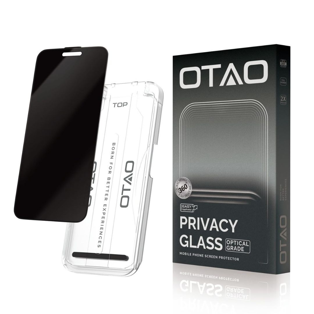 OTAO Privacy glass Optical Grade Screen Protection for iPhone 17 Pro Max 3 Privacy Glass Screen Protector iPhone 17 Pro Max
