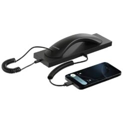 Alternative view of Porodo Classic Retro Phone Handset with Type C Connector | Noise-Cancelling Microphone