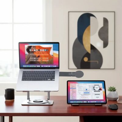 Porodo Laptop Stand with MagSafe Holder Lebanon - Dual Use Setup