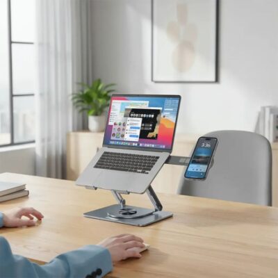 Porodo Laptop Stand with MagSafe Holder Lebanon - Foldable 360° Design