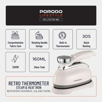 Porodo Lifestyle Retro Thermometer Steam & Heat Iron 29 Porodo Lifestyle Retro Thermometer Steam & Heat Iron