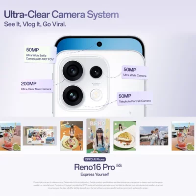 Oppo Reno 16 Pro 5G Lebanon - Ultra Clear Camera System