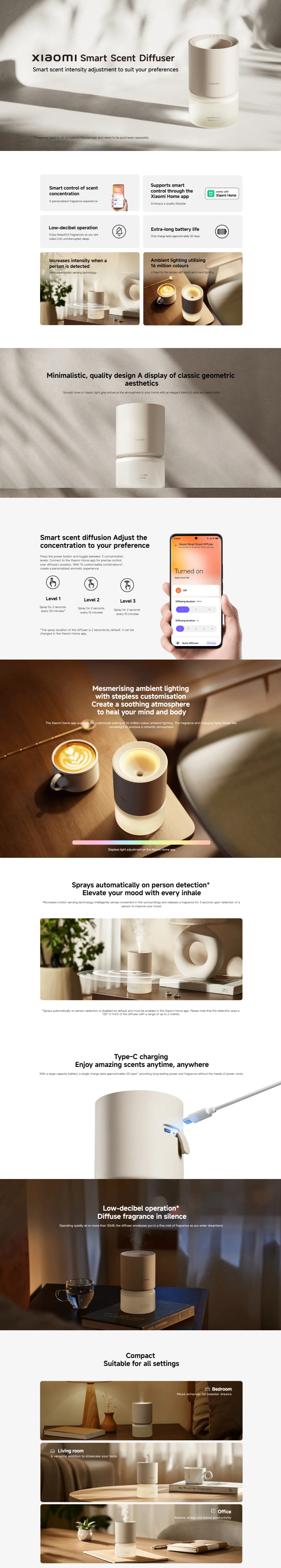 Xiaomi Mijia Smart Fragrance Diffuser Set 3 Xiaomi Mijia Smart Fragrance Diffuser Set Lebanon - Smart Aromatherapy Device