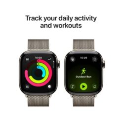 Home 328 Alternative view of Apple Watch Series 11 GPS + Cellular 42mm Natural Titanium Case with Natural Milanese Loop