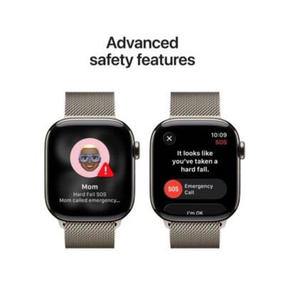Apple Watch Series 11 GPS + Cellular 42mm Natural Titanium Case with Natural Milanese Loop