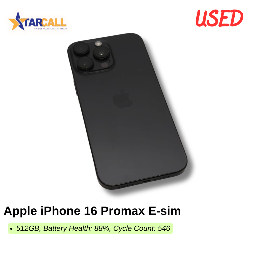 Used Apple iPhone 16 Promax E-sim 3 Used Apple iPhone 16 Promax E-sim