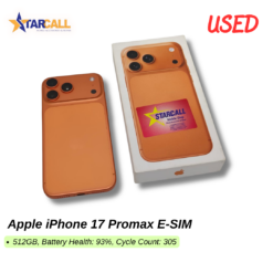 Used Apple iPhone 17 Promax E-SIM